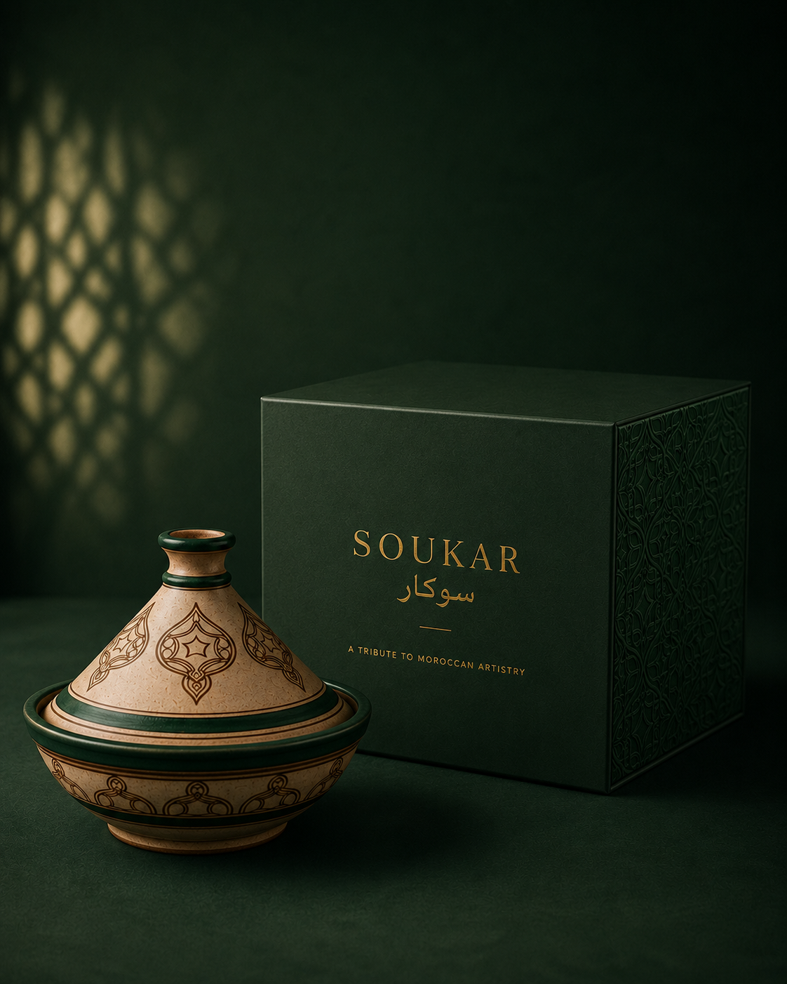 Garden green colourway with debossed pattern wrap.