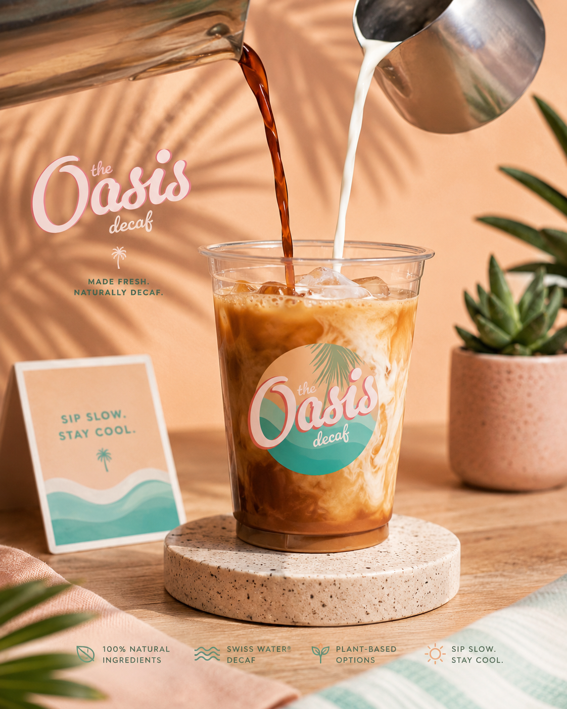 Product art direction — Made Fresh. Naturally Decaf.